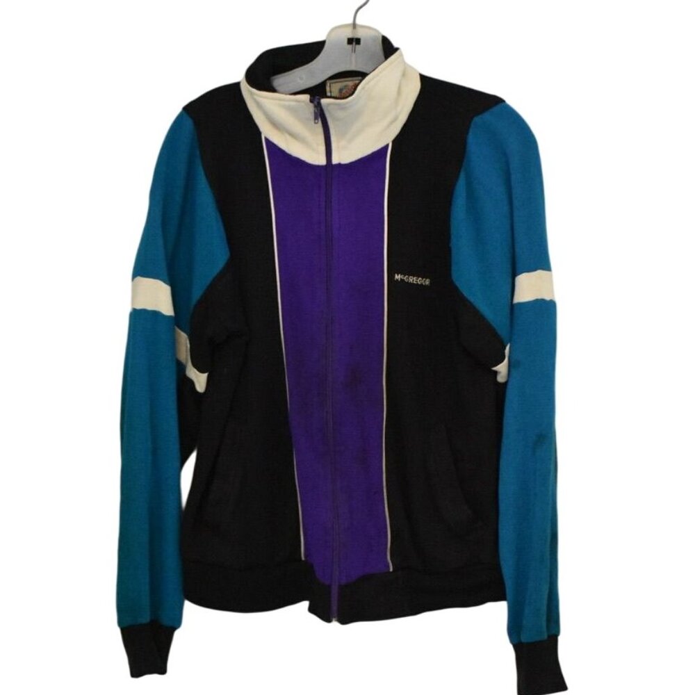 Vintage Unisex McGregor Full Zip Color Block Sweatshirt Size M